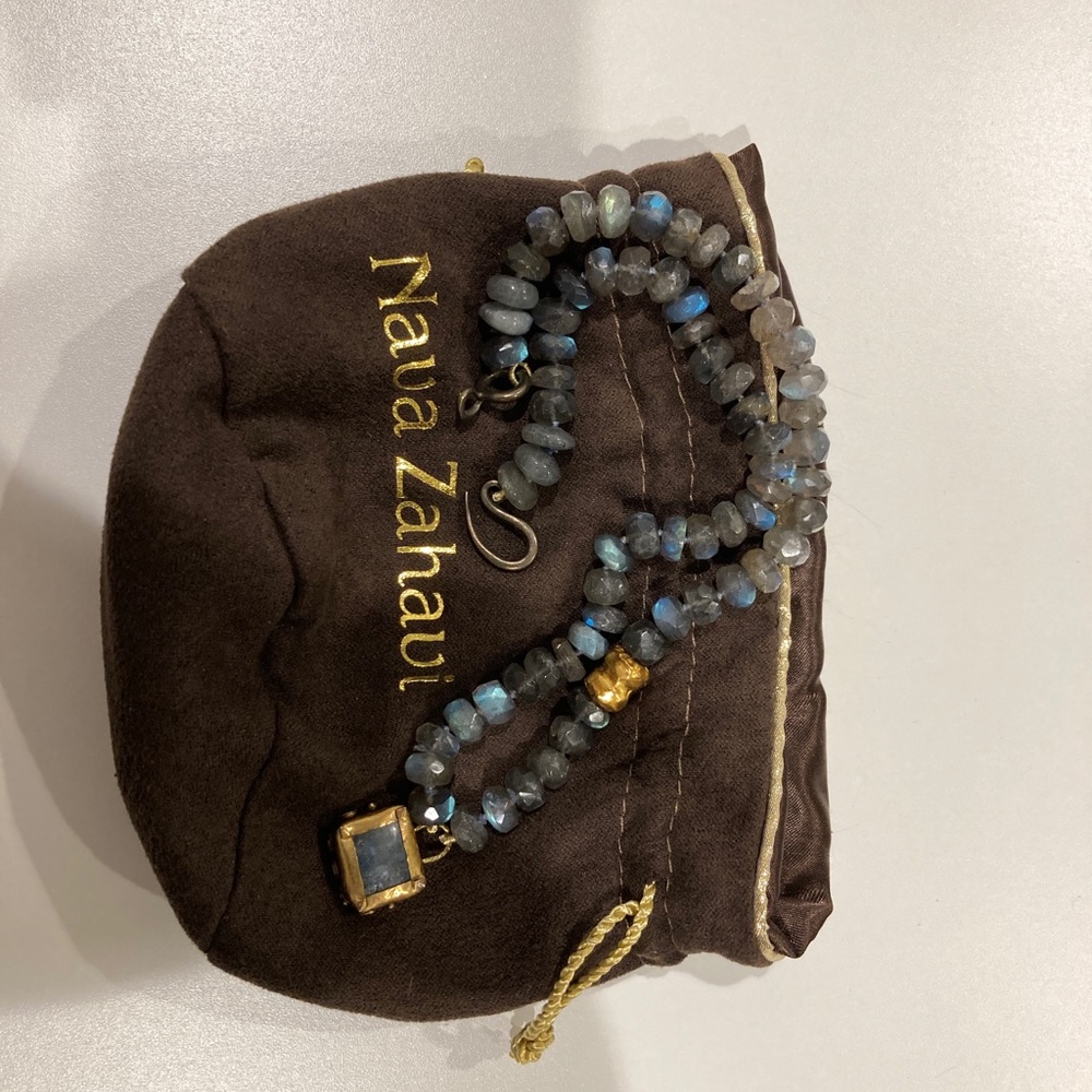Nava Zahavi Sundance-Inspired Labradorite & Gold Necklace